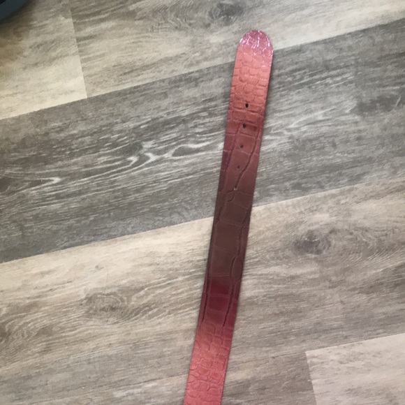 Garuglier’s leather belt XL maroon purple stones silver buckle made in … - Picture 9 of 17